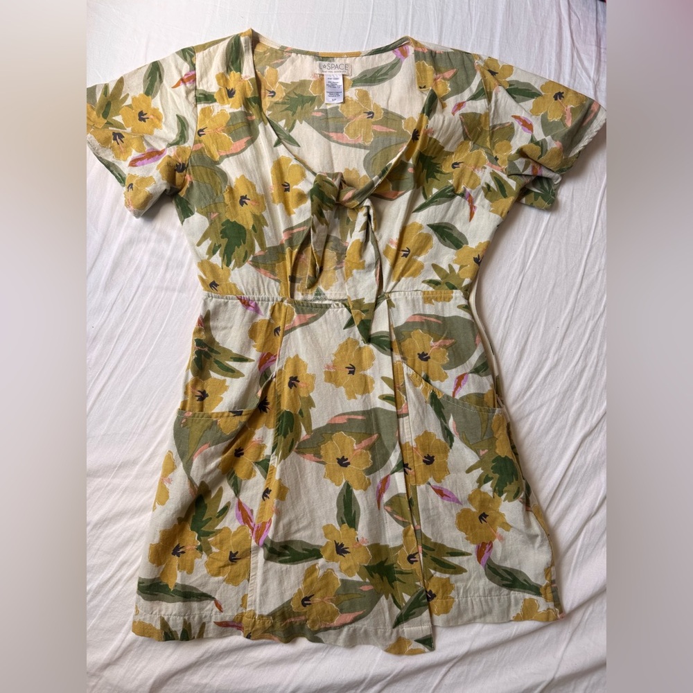 L*Space Floral Mini Dress - Yellow and Green